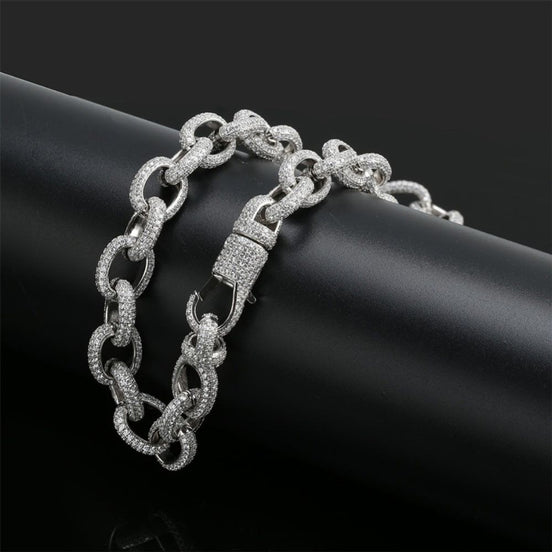 Moissanite Diamond Cuban Chain For Men's