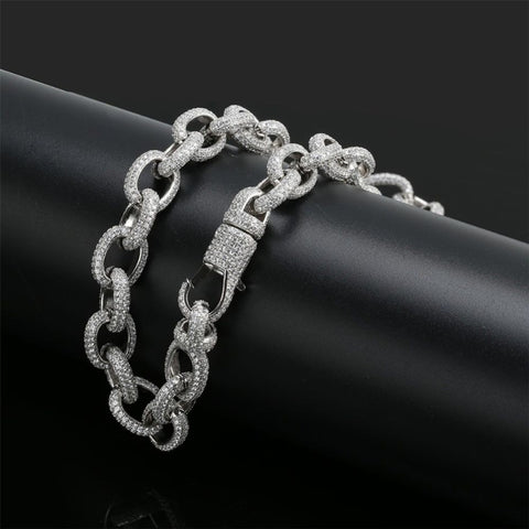 Moissanite Diamond Cuban Chain For Men's