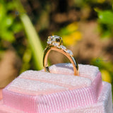 East To West Marquise Cut Lab Grown Diamond Engagement Ring