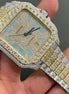 Moissanite Iced Out Wrist Watch For Men's