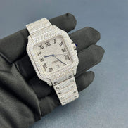 Iced Out Bust Down Moissanite Hip Hop Watch