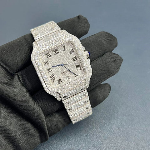 Iced Out Bust Down Moissanite Hip Hop Watch