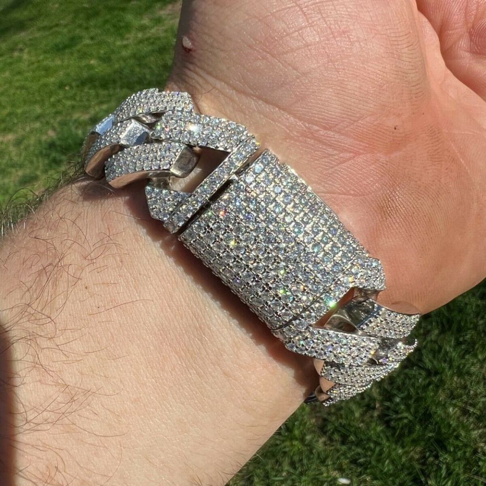 VVS1 Clarity Moissanite Diaamond Cuban Bracelet