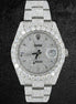 Stylish Fully Iced Out Date Just Moissanite Wrist Watch