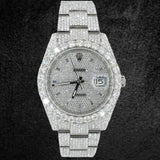 Stylish Fully Iced Out Date Just Moissanite Wrist Watch