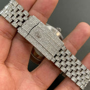 Blue Stick Datejust Iced Out Moissanite Watch