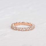 Full Eternity Marquise And Round Cut Moissanite Band