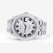 Fully Iced Out Moissnaite Date Just Elegant Luxury Watch