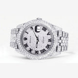 Fully Iced Out Moissnaite Date Just Elegant Luxury Watch