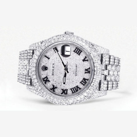Fully Iced Out Moissnaite Date Just Elegant Luxury Watch