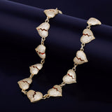 Iced Out Moissanite Diamond Broken Heart Cuban Chain