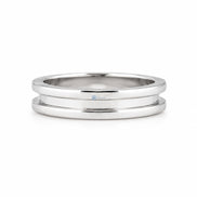 Emerald Cut Moissanite Bezel Set Solitaire Men's Ring