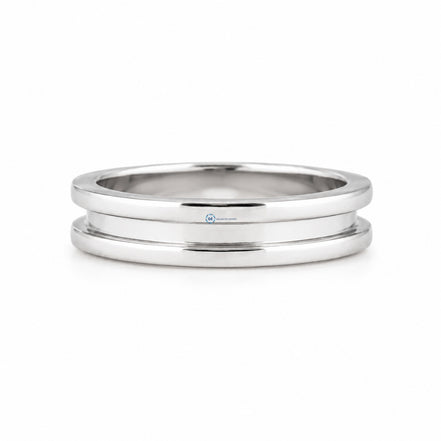 Emerald Cut Moissanite Bezel Set Solitaire Men's Ring