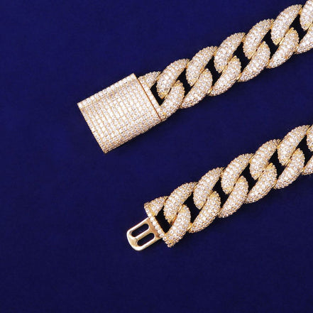 D Color Moissanite Diamond Hip Hop Cuban Chain