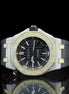 Black Rubber Strap Moissanite Diamond Watch