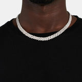 Round Cut D Color Moissanite Diamond Cuban Chain For Men's