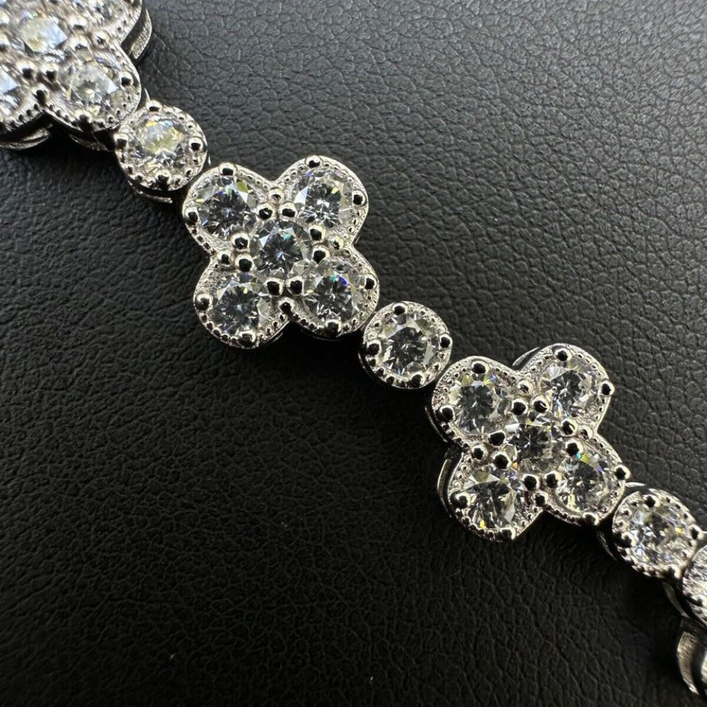 Moissanite Clover Tennis Bracelet For Men's / Women's