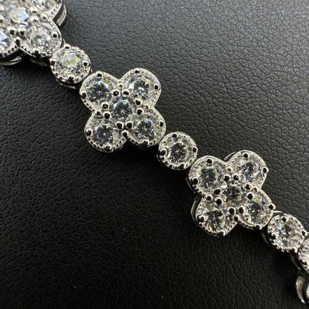 Moissanite Clover Tennis Bracelet For Men's / Women's