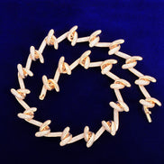 Barbed Wire Flooded Moissanite Iced Out Chain