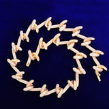 Barbed Wire Flooded Moissanite Iced Out Chain