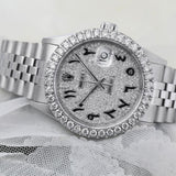 Arabic Number Date Just Automatic Moissanite Watch