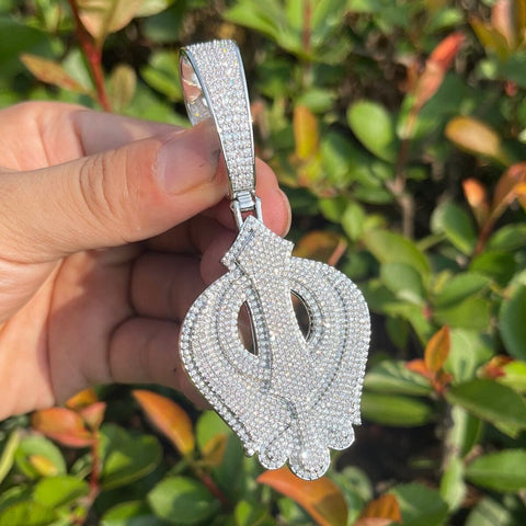 D Color Moissanite Diamond Iced Out Pendant For Men's