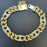 Colorless Moissanite Diamond Men's Cuban Bracelet