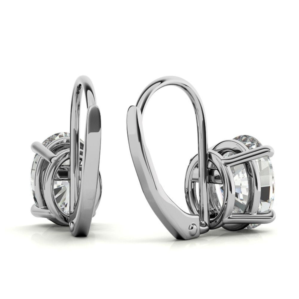 Minimalist Oval Cut Moissanite Hoop Earrings