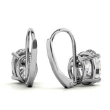 Minimalist Oval Cut Moissanite Hoop Earrings
