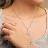 Moissanite Diamond Luxury Fleur De Lis Pendant