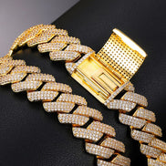 3 Row Moissanite Diamond Luxury Hip Hop Chain