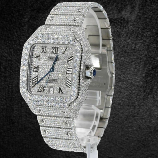 Fully Iced Out Moissanite Luxury Hip Hop Watch