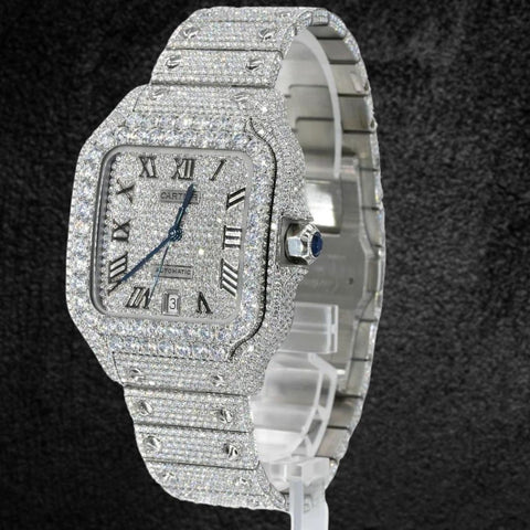 Fully Iced Out Moissanite Luxury Hip Hop Watch