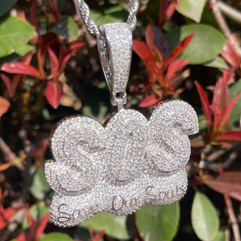 Bubble Letter Moissanite Diamond Custom Pendant