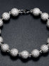 Ball Link Iced Out Moissanite Diamond Unisex Bracelet