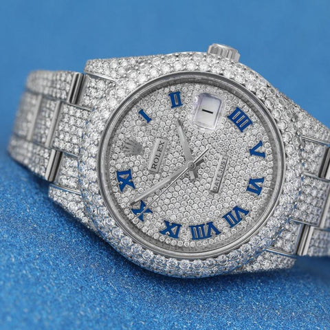 Full Iced Out Datejust Moissanite Watch