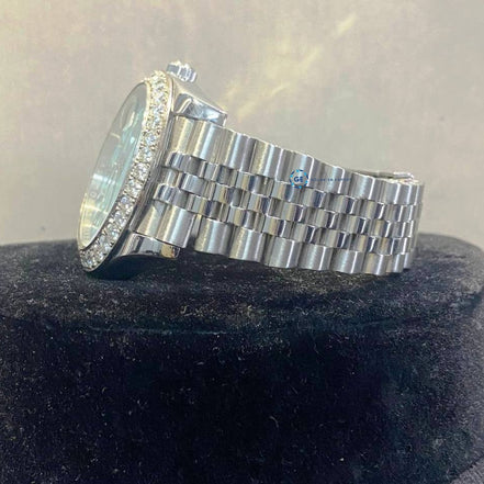 Half Bezel Moissanite Diamond Daily Wear Men's Watch