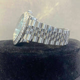 Half Bezel Moissanite Diamond Daily Wear Men's Watch