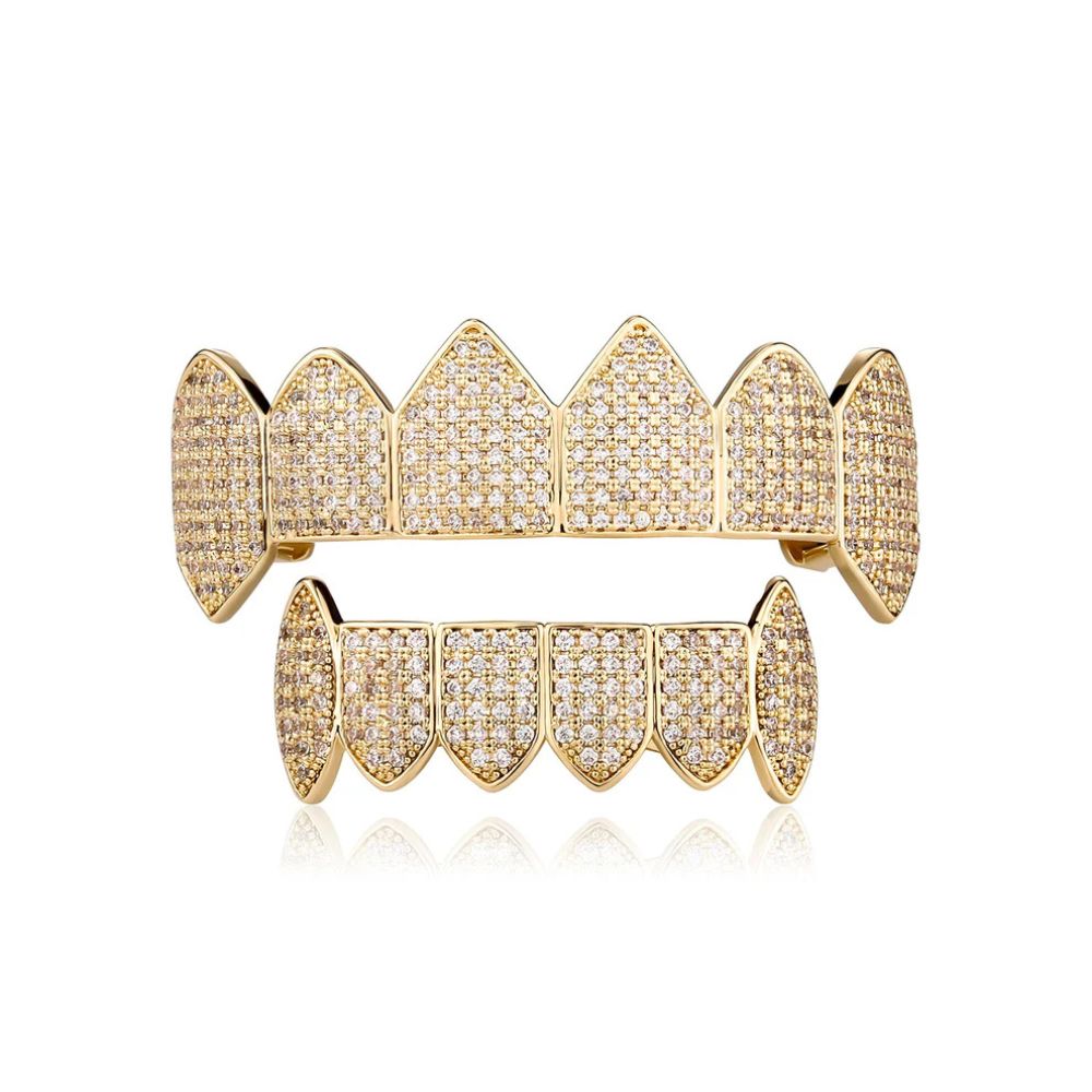 Moissanite Diamond Iced Out Vamp Grillz