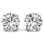 Everyday Glam Moissanite Round Stud Earrings