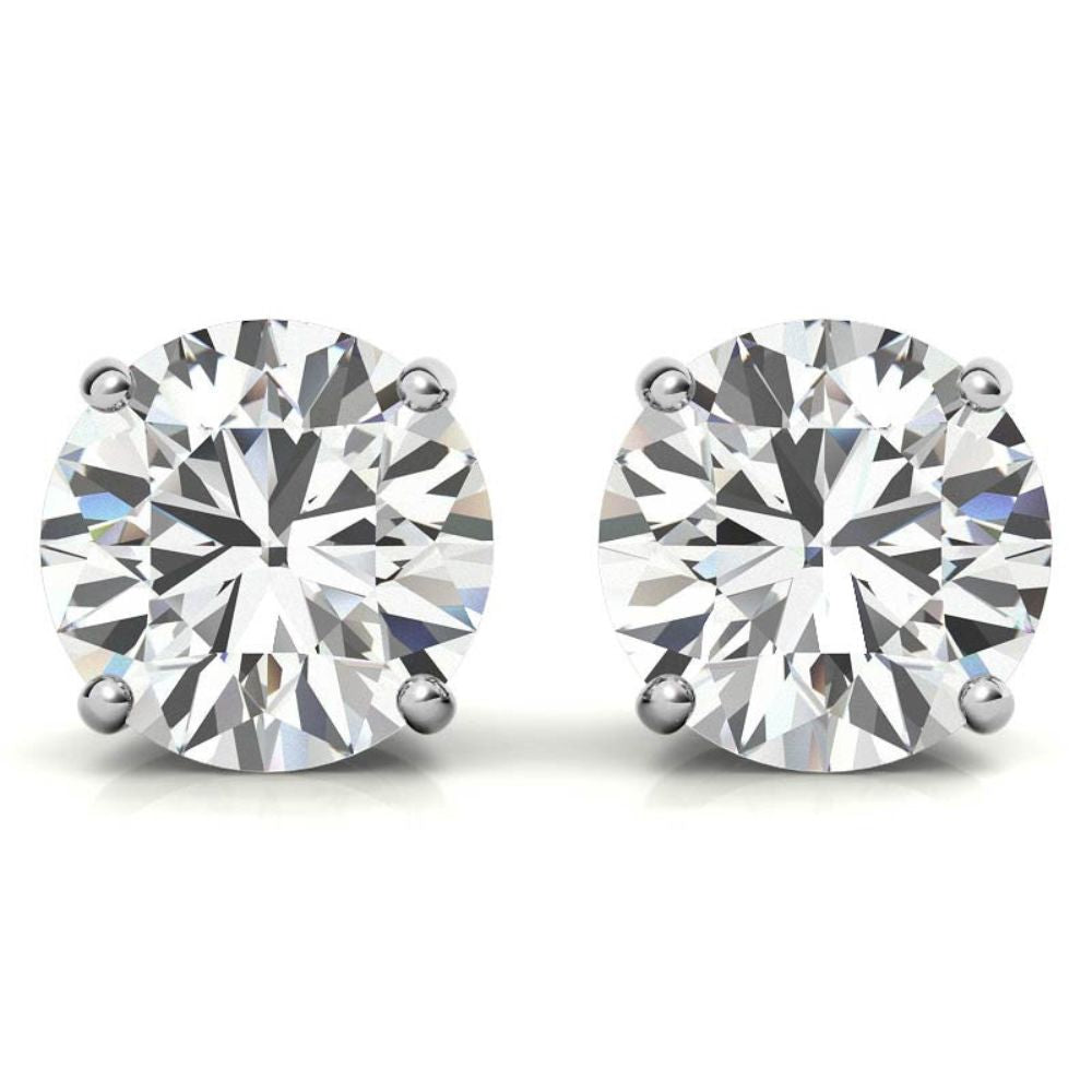 Everyday Glam Moissanite Round Stud Earrings