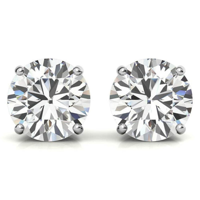 Everyday Glam Moissanite Round Stud Earrings