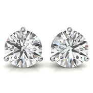 Daily Wear round Moissanite Stud Push Back Earrings