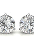 Daily Wear round Moissanite Stud Push Back Earrings