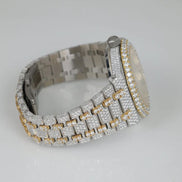 D Color Bust Down Stainless Steel Hip Hip Watch