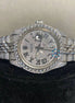 Roman Dial Full White Moissanite Wrist Watch
