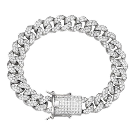 Classic Miami Cuban Link Moissanite Bracelet Iced Out