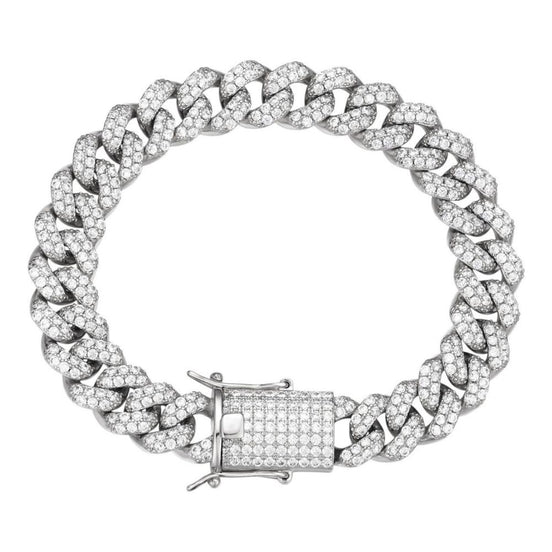 Classic Miami Cuban Link Moissanite Bracelet Iced Out