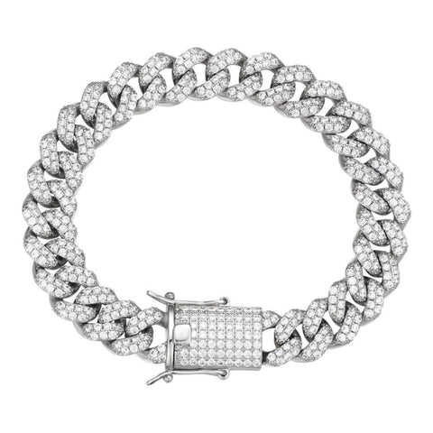 Classic Miami Cuban Link Moissanite Bracelet Iced Out
