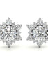 Elegant Moissanite Round Cut Halo Stud Earrings